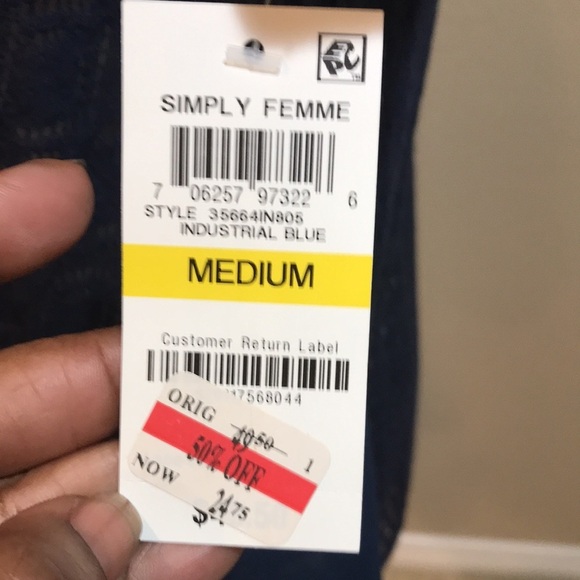 NWT Style & Co Short Sleeve Knit Linen Blend Mixed Media Cardigan-Size M - Picture 8 of 11